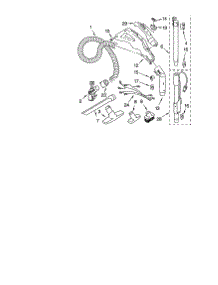 Hose And Attachments parts for Kenmore Canister Vacuum 116.22613208 (11622613208, 116 22613208) from AppliancePartsPros.com