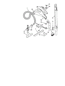 Hose And Attachment parts for Kenmore Canister Vacuum 116.22812205 (11622812205, 116 22812205) from AppliancePartsPros.com