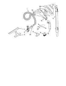 Hose And Attachments parts for Kenmore Canister Vacuum 116.22912201 (11622912201, 116 22912201) from AppliancePartsPros.com