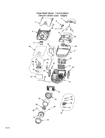 Canister parts for Kenmore Canister Vacuum 116.23104802C (11623104802C, 116 23104802C) from AppliancePartsPros.com