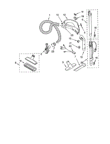 Hose And Attachment parts for Kenmore Canister Vacuum 116.23312300 (11623312300, 116 23312300) from AppliancePartsPros.com