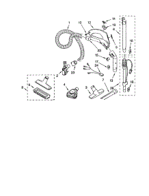 Hose And Attachments parts for Kenmore Canister Vacuum 116.23312303 (11623312303, 116 23312303) from AppliancePartsPros.com