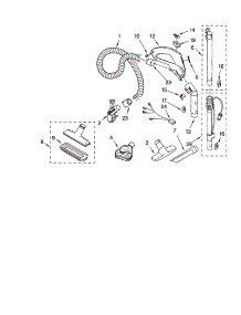 Hose And Attachments parts for Kenmore Canister Vacuum 116.23312304 (11623312304, 116 23312304) from AppliancePartsPros.com