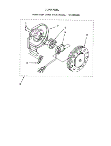 Cord Reel parts for Kenmore Canister Vacuum 116.23313302 (11623313302, 116 23313302) from AppliancePartsPros.com