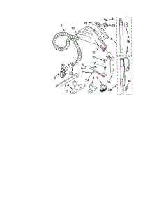 Hose And Attachment parts for Kenmore Canister Vacuum 116.23512300 (11623512300, 116 23512300) from AppliancePartsPros.com