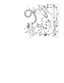 Hose And Attachments parts for Kenmore Canister Vacuum 116.23512301 (11623512301, 116 23512301) from AppliancePartsPros.com