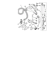 Hose And Attachment parts for Kenmore Canister Vacuum 116.23513302 (11623513302, 116 23513302) from AppliancePartsPros.com