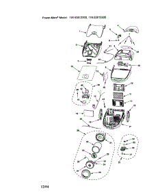Canopy / Body / Motor / Wheels parts for Kenmore Canister Vacuum 116.23812300 (11623812300, 116 23812300) from AppliancePartsPros.com