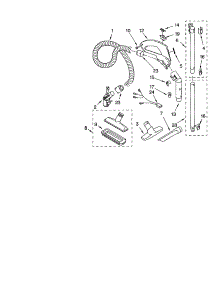 Hose And Attachment parts for Kenmore Canister Vacuum 116.24212401 (11624212401, 116 24212401) from AppliancePartsPros.com
