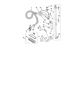 Hose And Attachments parts for Kenmore Canister Vacuum 116.24212402 (11624212402, 116 24212402) from AppliancePartsPros.com