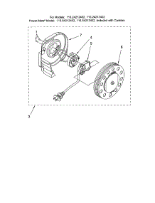 Cord Reel parts for Kenmore Canister Vacuum 116.24212402 (11624212402, 116 24212402) from AppliancePartsPros.com