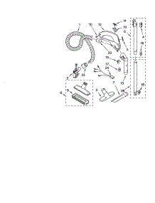 Hose And Attachments parts for Kenmore Canister Vacuum 116.24213400 (11624213400, 116 24213400) from AppliancePartsPros.com