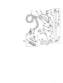 Hose And Attachment parts for Kenmore Canister Vacuum 116.24213404 (11624213404, 116 24213404) from AppliancePartsPros.com