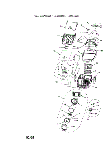 Canopy / Hood / Base parts for Kenmore Canister Vacuum 116.25512501 (11625512501, 116 25512501) from AppliancePartsPros.com