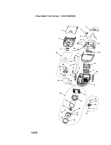Canopy / Hood / Base parts for Kenmore Canister Vacuum 116.25512502 (11625512502, 116 25512502) from AppliancePartsPros.com