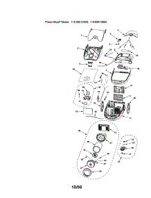 Canopy / Hood / Base parts for Kenmore Canister Vacuum 116.25513503 (11625513503, 116 25513503) from AppliancePartsPros.com