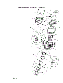 Canopy / Hood / Base parts for Kenmore Canister Vacuum 116.25614501 (11625614501, 116 25614501) from AppliancePartsPros.com
