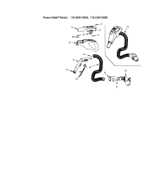 Hose parts for Kenmore Canister Vacuum 116.25614503 (11625614503, 116 25614503) from AppliancePartsPros.com