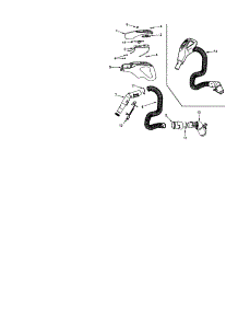 Hose parts for Kenmore Canister Vacuum 116.25812500 (11625812500, 116 25812500) from AppliancePartsPros.com