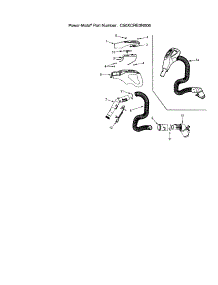 Hose parts for Kenmore Canister Vacuum 116.25812506 (11625812506, 116 25812506) from AppliancePartsPros.com