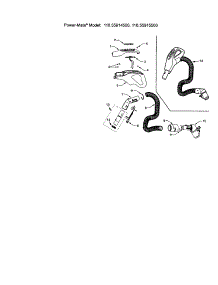 Hose parts for Kenmore Canister Vacuum 116.25914500 (11625914500, 116 25914500) from AppliancePartsPros.com