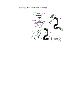 Hose parts for Kenmore Canister Vacuum 116.25915501 (11625915501, 116 25915501) from AppliancePartsPros.com