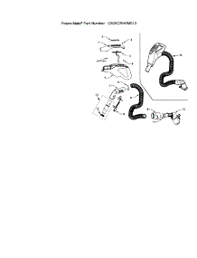 Hose parts for Kenmore Canister Vacuum 116.25915502 (11625915502, 116 25915502) from AppliancePartsPros.com