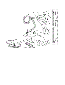 Hose And Attachment parts for Kenmore Canister Vacuum 116.26212605 (11626212605, 116 26212605) from AppliancePartsPros.com