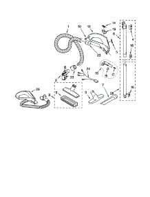 Hose And Attachment parts for Kenmore Canister Vacuum 116.26212606 (11626212606, 116 26212606) from AppliancePartsPros.com