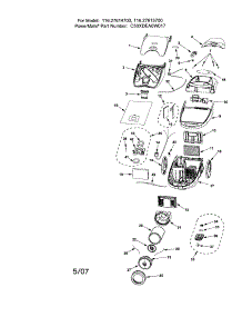 Vacuum Cleaner parts for Kenmore Canister Vacuum 116.27614700 (11627614700, 116 27614700) from AppliancePartsPros.com