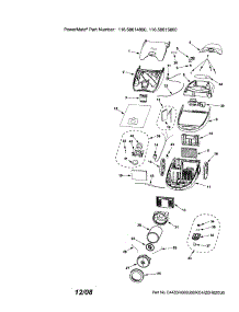 Canister parts for Kenmore Canister Vacuum 116.28614800 (11628614800, 116 28614800) from AppliancePartsPros.com