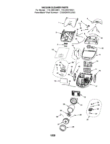 Canister parts for Kenmore Canister Vacuum 116.28615801 (11628615801, 116 28615801) from AppliancePartsPros.com