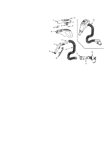 Hose parts for Kenmore Canister Vacuum 116.28615801 (11628615801, 116 28615801) from AppliancePartsPros.com