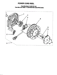Power Cord Reel parts for Kenmore Canister Vacuum 116.28712791 (11628712791, 116 28712791) from AppliancePartsPros.com