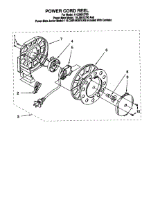 Power Cord Reel parts for Kenmore Canister Vacuum 116.28812790 (11628812790, 116 28812790) from AppliancePartsPros.com