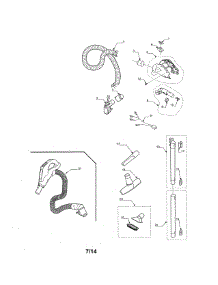 Hose & Attachment parts for Kenmore Canister Vacuum 116.29229211 (11629229211, 116 29229211) from AppliancePartsPros.com