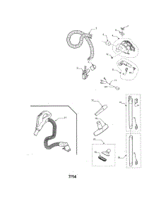 Hose & Attachment parts for Kenmore Canister Vacuum 116.29229212 (11629229212, 116 29229212) from AppliancePartsPros.com