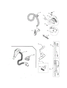 Hose And Attachments parts for Kenmore Canister Vacuum 116.29319213 (11629319213, 116 29319213) from AppliancePartsPros.com