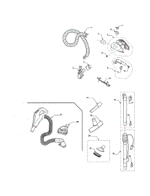 Hose And Attachments parts for Kenmore Canister Vacuum 116.29319215 (11629319215, 116 29319215) from AppliancePartsPros.com