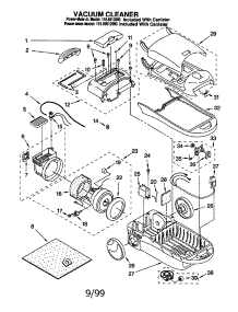 Vacuum Cleaner parts for Kenmore Canister Vacuum 116.29612990 (11629612990, 116 29612990) from AppliancePartsPros.com