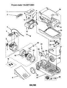 Vacuum Cleaner parts for Kenmore Canister Vacuum 116.29713991 (11629713991, 116 29713991) from AppliancePartsPros.com