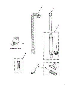 Hose And Attachments parts for Kenmore Upright Vacuum 116.30512001 (11630512001, 116 30512001) from AppliancePartsPros.com