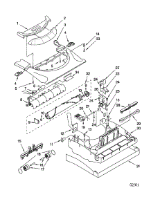 Nozzle parts for Kenmore Upright Vacuum 116.30712001 (11630712001, 116 30712001) from AppliancePartsPros.com
