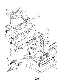 Nozzle parts for Kenmore Upright Vacuum 116.31512100 (11631512100, 116 31512100) from AppliancePartsPros.com