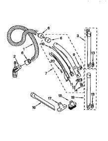 Hose & Attachment parts for Kenmore Canister Vacuum 116.3269590C (1163269590C, 116 3269590C) from AppliancePartsPros.com