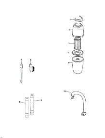 Hose And Attachment parts for Kenmore Upright Vacuum 116.34722402 (11634722402, 116 34722402) from AppliancePartsPros.com