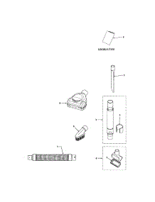 Hose And Attahcments parts for Kenmore Upright Vacuum 116.34923400 (11634923400, 116 34923400) from AppliancePartsPros.com