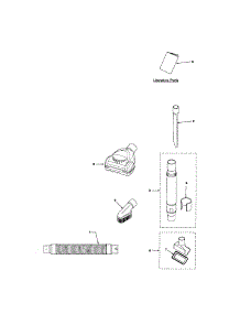 Hose And Attachment parts for Kenmore Upright Vacuum 116.34923402 (11634923402, 116 34923402) from AppliancePartsPros.com
