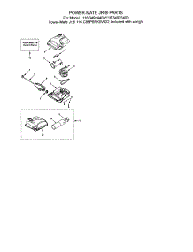 Power-Mate Jr. parts for Kenmore Upright Vacuum 116.34925400 (11634925400, 116 34925400) from AppliancePartsPros.com