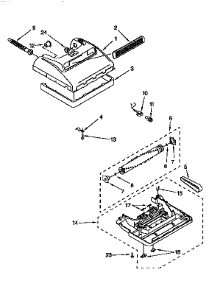 Nozzle And Motor parts for Kenmore Upright Vacuum 116.3579090 (1163579090, 116 3579090) from AppliancePartsPros.com